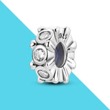 Silver Spacer Charms With Silicone for Bracelet Diy Stopper Beads