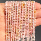 2mm Faceted Morganite Beads Natural Round Spacer for DIY Jewelry