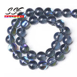 A+ Crystal Gray Moon Stone Beads 15'' Strand Jewelry Making DIY Bracelet 6-12mm
