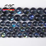 A+ Crystal Gray Moon Stone Beads 15'' Strand Jewelry Making DIY Bracelet 6-12mm