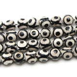 Faceted Eye Pattern Tibetan Agates Stone Round Loose Beads 8 10 12MM