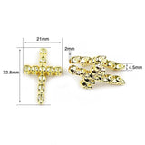 2pcs Skull Cross Pendant Copper Spacer beads Pave CZ Metal Charms