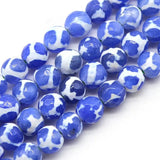 Faceted Eye Pattern Tibetan Agates Stone Round Beads 8-10 MM for DIY Bracelet