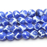 Faceted Eye Pattern Tibetan Agates Stone Round Beads 8-10 MM for DIY Bracelet