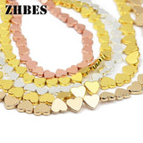 6/8MM Love Heart Hematite Spacer Beads DIY Jewelry Making Bracelets