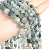 Faceted Green Grass Stone Beads for Jewelry Making DIY