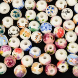 8MM Ceramic Flower Beads Jewelry Making Supplies