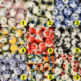 8MM Ceramic Flower Beads Jewelry Making Supplies