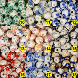 8MM Ceramic Flower Beads Jewelry Making Supplies