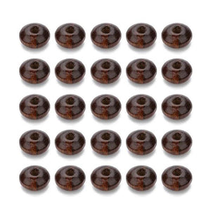 200pcs 7x12mm Natural Brown Wooden Abacus Beads for DIY Jewelry