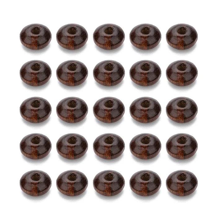 200pcs 7x12mm Natural Brown Wooden Abacus Beads for DIY Jewelry