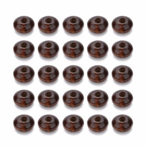 200pcs 7x12mm Natural Brown Wooden Abacus Beads for DIY Jewelry