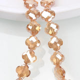 20PCS Glass Flower Beads Charms Jewelry Making DIY 10*16mm