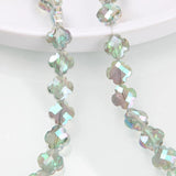 20PCS Glass Flower Beads Charms Jewelry Making DIY 10*16mm