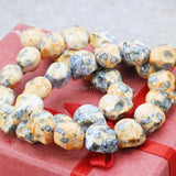 Rainbow Riverstone Skull Beads 10mm for DIY Jewelry Making