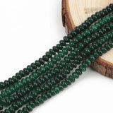 5x2mm Dark Green Jade Abacus Beads for Jewelry Making