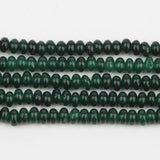 5x2mm Dark Green Jade Abacus Beads for Jewelry Making