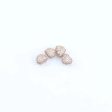 Rose Silver Heart Beads Copper Jewelry Zirconia Spacer Charm DIY Bracelet