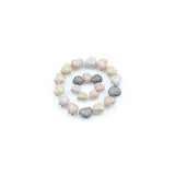 Rose Silver Heart Beads Copper Jewelry Zirconia Spacer Charm DIY Bracelet