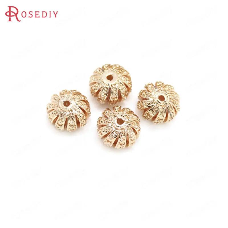 6PCS 7x11MM High Champagne Hollow Spacer Beads Jewelry Accessories