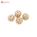 6PCS 7x11MM High Champagne Hollow Spacer Beads Jewelry Accessories