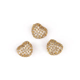 3pcs CZ Spacer Beads Love Heart Micro Pave Cubic Zirconia for Bracelet DIY