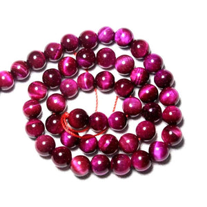 Rose Red Tiger Eye Gem Stone Beads 6-12mm 15''