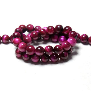 Rose Red Tiger Eye Gem Stone Beads 6-12mm 15''