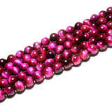Rose Red Tiger Eye Gem Stone Beads 6-12mm 15''