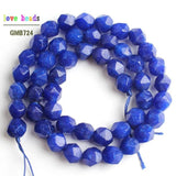 7-8mm Faceted Pink Red Jades Round Stone Beads for DIY Bracelet