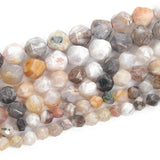 Faceted Agate Round Stone Beads for DIY Jewelry Making 6/8/10MM
