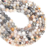 Faceted Agate Round Stone Beads for DIY Jewelry Making 6/8/10MM