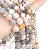 Faceted Agate Round Stone Beads for DIY Jewelry Making 6/8/10MM