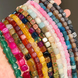 8mm Frost Cracked Dragon Veins Agate Loose Beads for Jewelry Making