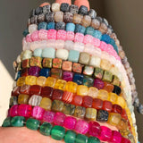 8mm Frost Cracked Dragon Veins Agate Loose Beads for Jewelry Making