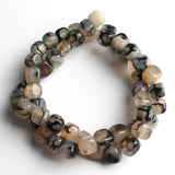8mm Frost Cracked Dragon Veins Agate Loose Beads for Jewelry Making