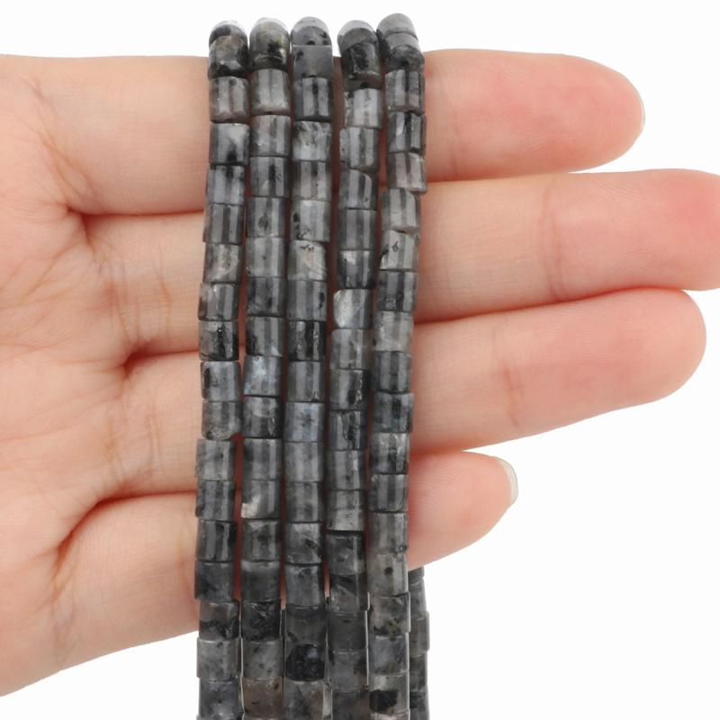 Labradorite Rondelle Bead Round Disc Cylinder Beads for Jewelry Making 15''