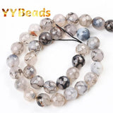 Natural Faceted Dragon Veins Agates Beads for DIY Jewelry Making 6-14mm