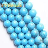 Turquoise Stone Beads 4-12mm Round Loose Charm Beads for Jewelry Making