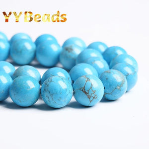 Turquoise Stone Beads 4-12mm Round Loose Charm Beads for Jewelry Making