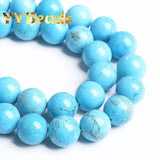 Turquoise Stone Beads 4-12mm Round Loose Charm Beads for Jewelry Making