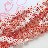 6pcs Ins Polka Dot Love Crystal Glass Beads DIY Jewelry