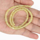 5x2mm Lemon Jade Abacus Beads Flat Round Disc Loose Spacer Beads