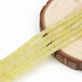 5x2mm Lemon Jade Abacus Beads Flat Round Disc Loose Spacer Beads