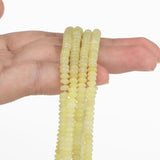 5x2mm Lemon Jade Abacus Beads Flat Round Disc Loose Spacer Beads