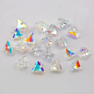 8mm Irregular Triangle Beads Glass Beads for Jewelry Making 50pcs/lot