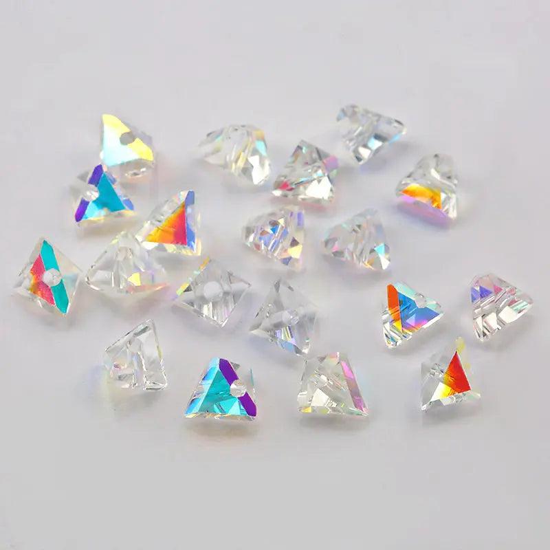 8mm Irregular Triangle Beads Glass Beads for Jewelry Making 50pcs/lot