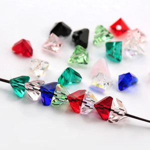 8mm Irregular Triangle Beads Glass Beads for Jewelry Making 50pcs/lot