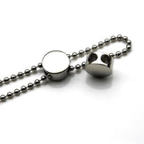 4pcs Stainless Steel Charm Beads Double Hole 3mm Metal Slide Spacer Bead Stopper
