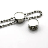4pcs Stainless Steel Charm Beads Double Hole 3mm Metal Slide Spacer Bead Stopper